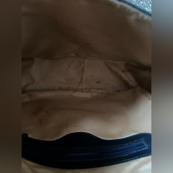 Vintage Del Rio Black Genuine Leather Saddle Crossbody Shoulder Bag - Picture 10 of 16